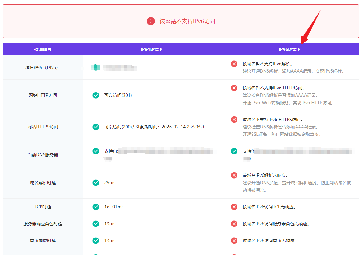 IPv6检测